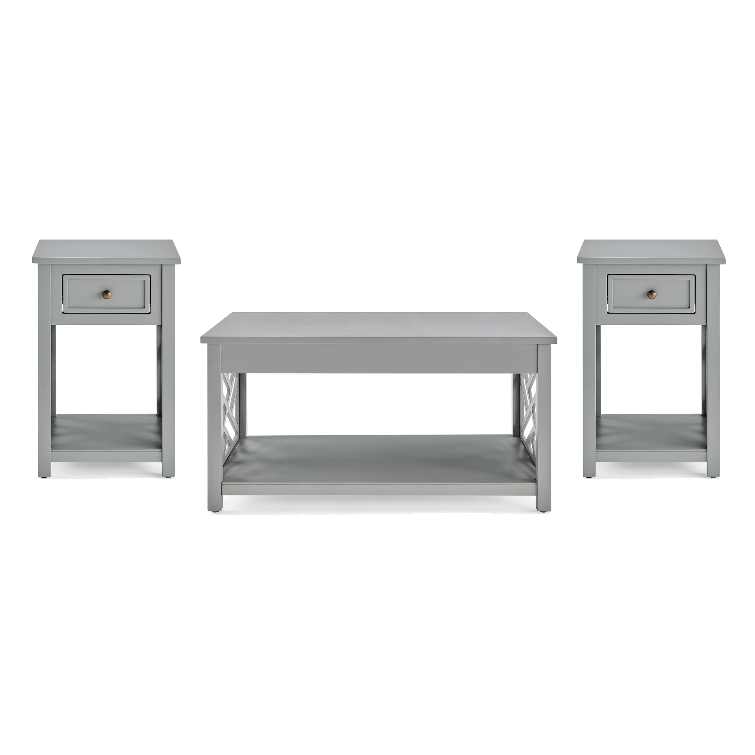 Coventry 36" Coffee Table And Two End Tables With Drawer, Set Of 3 - Walmart.com - Walmart.com intended for Understanding the Coventry White Coffee Table Set Its Practicality and Style