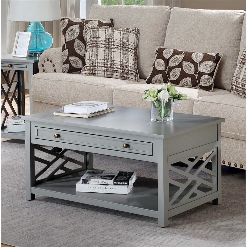 Coventry 36" Gray Wood Coffee Table And Two End Tables With Drawer Set Of 3 | Homesquare inside Understanding the Coventry White Coffee Table Set Its Practicality and Style