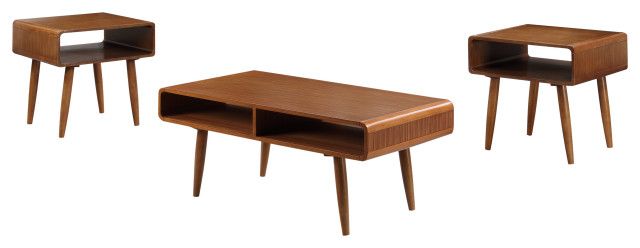 Dansk 3-Piece Occasional Table Set, Zebra Series - Midcentury - Coffee ... inside Dansk 3-Piece Occasional Table Set, Zebra Series