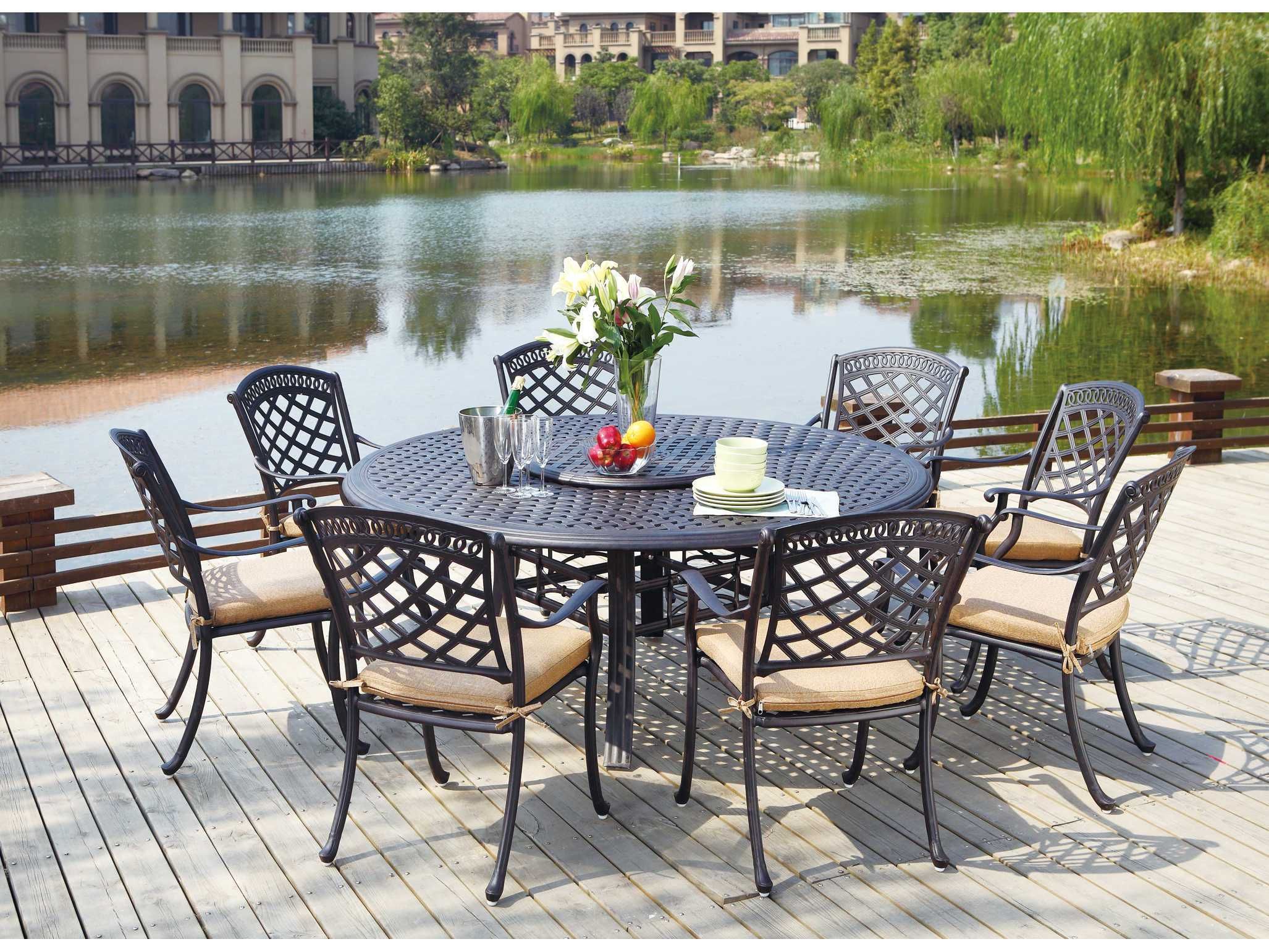 Darlee Outdoor Living Sedona Antique Bronze Cast Aluminum Dining Set ... with The evolution of aluminum dining sets from traditional to modern outdoor spaces