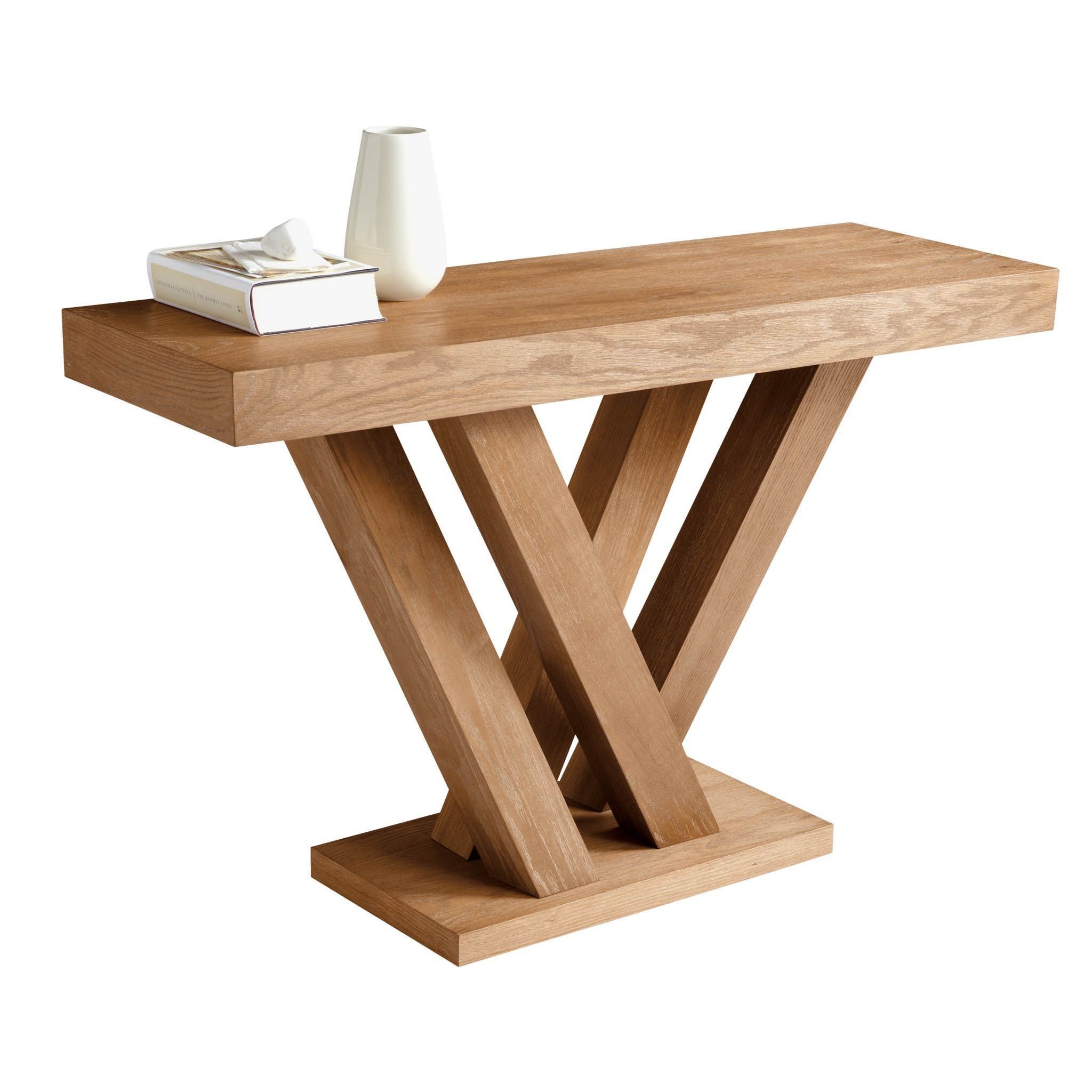 Driftwood Console Tables - Designer Picks & Photos with Driftwood Brown Console Table With Double Pedestal Base And Box Diamond Top