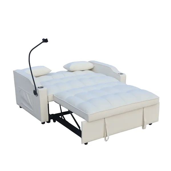Dropship Modern Velvet Loveseat Futon Sofa Couch W/Pullout Bed,Small ... within Your Questions Answered About the Gewnee Loveseat Futon Pullout Bed