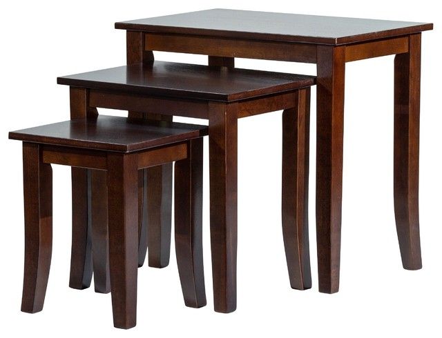Dty Indoor Living Avon 3-Piece Nesting Table Indoor Furniture Collection - Transitional - Coffee ... for Dty Indoor Living Avon 3-Piece Nesting Table Indoor Furniture Collection, Espres