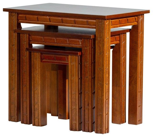 Dty Indoor Living Pueblo 3-Piece Nesting Table Indoor Furniture Collection - Transitional ... pertaining to Dty Indoor Living Avon 3-Piece Nesting Table Indoor Furniture Collection, Espres
