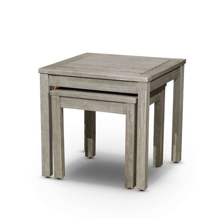 Dty Outdoor Living Longs Peak 2-Piece Eucalyptus Nesting Table Set ... in The Art of Arrangement Understanding Your Longs Peak Nesting Table Setup