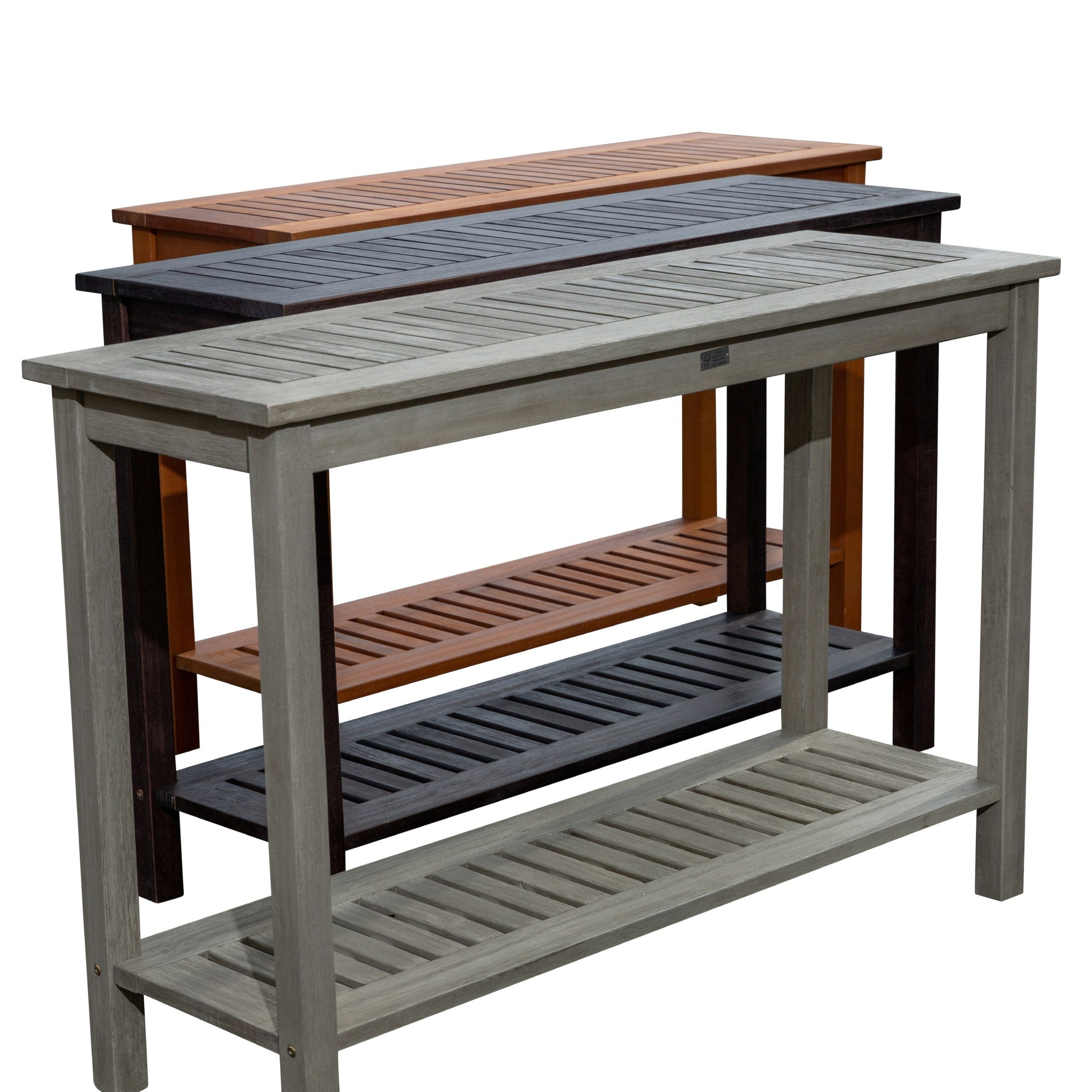 Dty Outdoor Living Longs Peak Eucalyptus Console Table, Outdoor Living ... within Creating functional console tables for al fresco dining areas