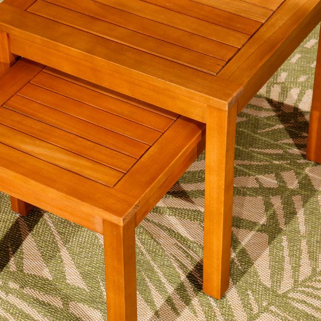Dty Outdoor Living Longs Peak Eucalyptus Nesting Tables - Transitional ... inside Dty Outdoor Living Longs Peak Eucalyptus Nesting Tables, Espresso