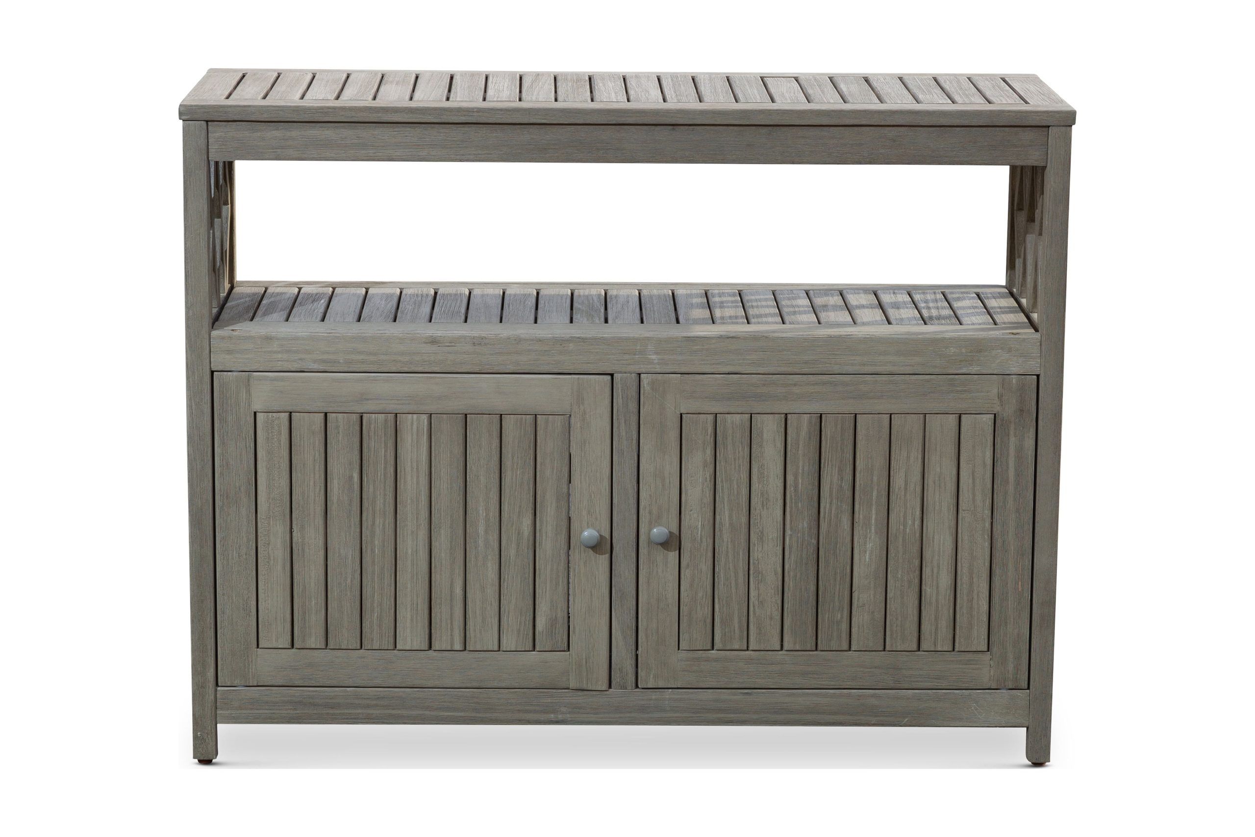 Dty Outdoor Living Longs Peak Eucalyptus Sideboard, Driftwood Gray ... for Dty Outdoor Living Longs Peak Eucalyptus Console Table, Silver Gray