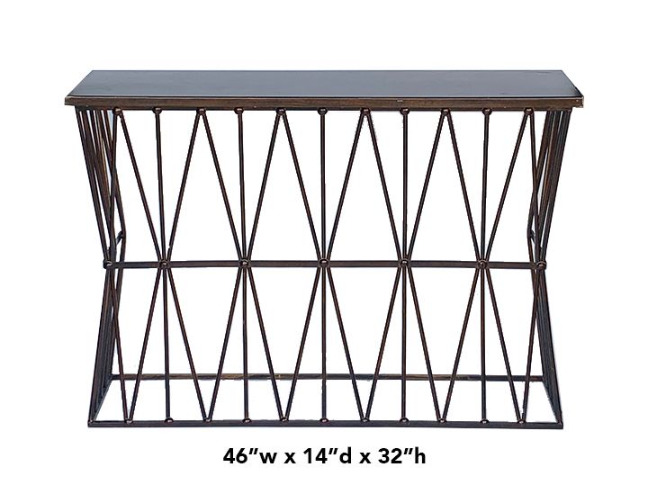 E. Dorian Console – Renttostage inside Kovacs Gk P5188 Console Table - Dorian Bronze