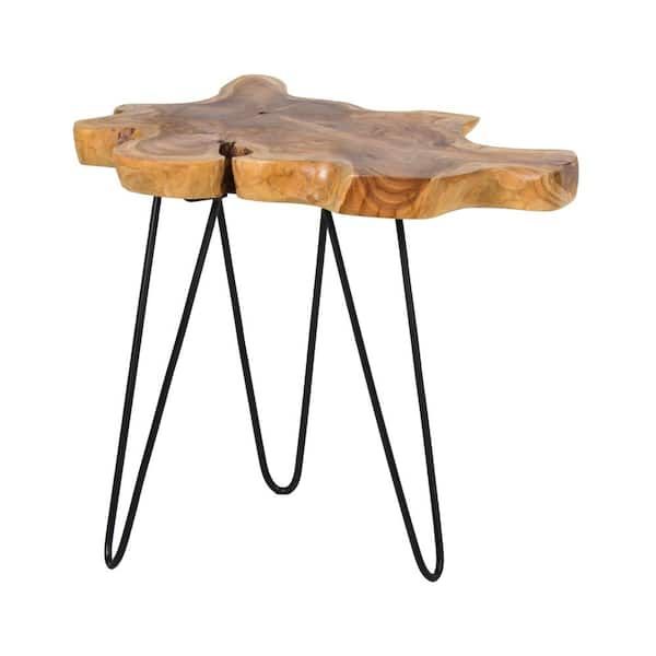 East At Main Lovilla 20 In. Brown Teak Accent Table Tt-Or-Nl301 - The ... pertaining to Set Of 2 Brown Teak Wood Coastal Accent Table, 20", 23"