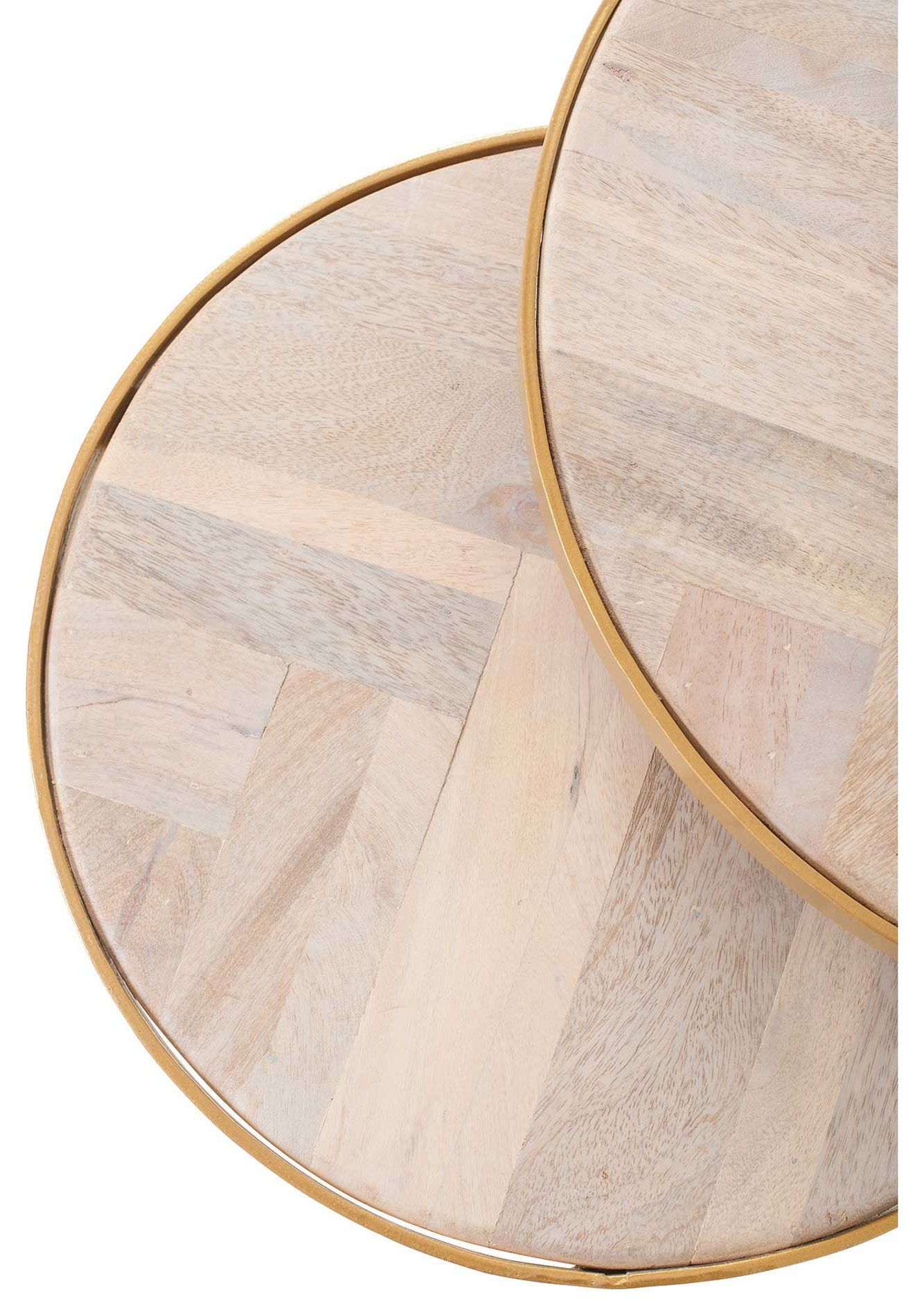 East At Main Mango Wood And Gold Iron Nesting Tables (Set Of 2 ... regarding A Deep Dive into the Craftsmanship of East at Main Nesting Tables