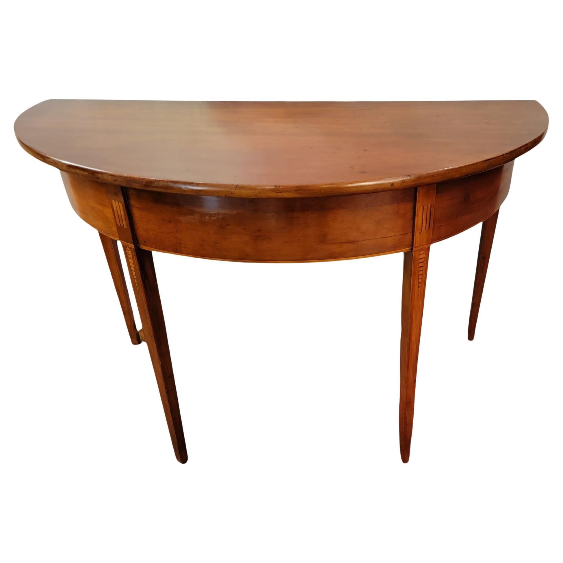 Ebonized French Empire Demilune Sofa Console Table Attributed Maison ... throughout Demilune Sofa Tables Uncovering Their Versatility and Charm