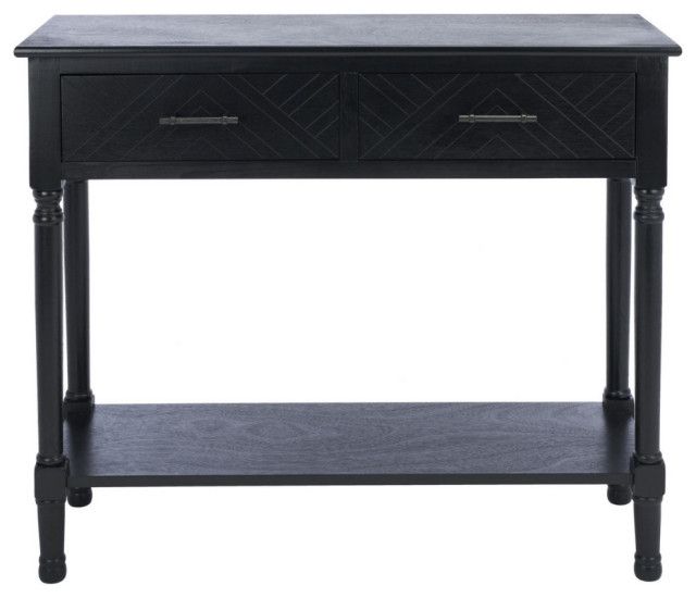Ellis 2 Drawer Console Table Black - Traditional - Console Tables - By ... throughout Design Tips for Incorporating Ellis 2 Drawer Console Table Black Into Your Room