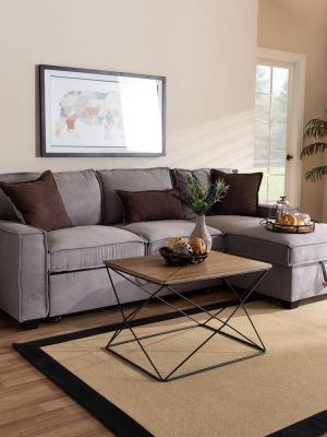 Emfurn Aiden Modern Dark Grey Fabric Right Facing Storage Sectional ... regarding Your Guide to Choosing the Perfect Left Facing Sectional Sofa