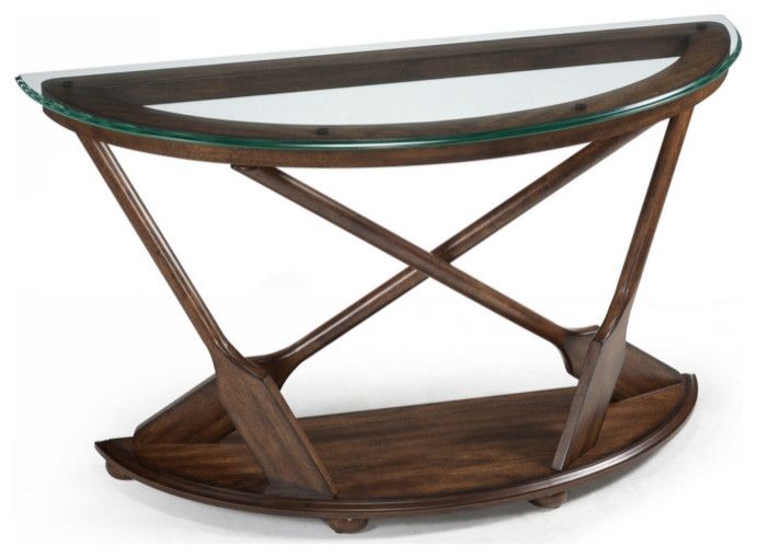 Emma Mason Signature Brilliant Demilune Sofa Table In Dark Oak - Beach ... intended for How the Emma Mason Signature Dream Sofa Table in Cherry enhances living spaces