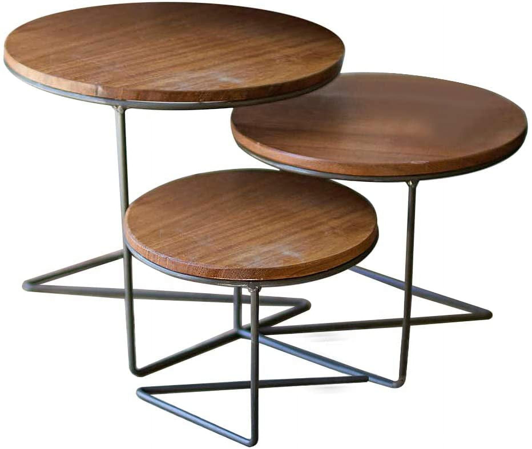 First Of A Kind Round Wooden Display Risers - Set Of 3 Round Wire ... in Round Wooden Display Risers, 3-Piece Set Round Wire Display Risers, Wood Tops