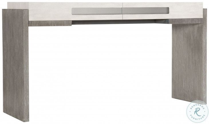 Foundations Linen And Light Shale 2 Drawer Console Table From Bernhardt ... intended for How Bernhardt Foundations Console Table Transforms Modern Living Spaces