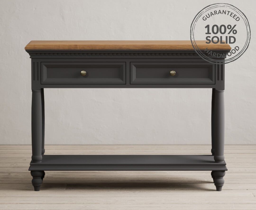 Francis Console Table throughout The Enduring Elegance of Charcoal Solid Wood Console Tables in Home Decor