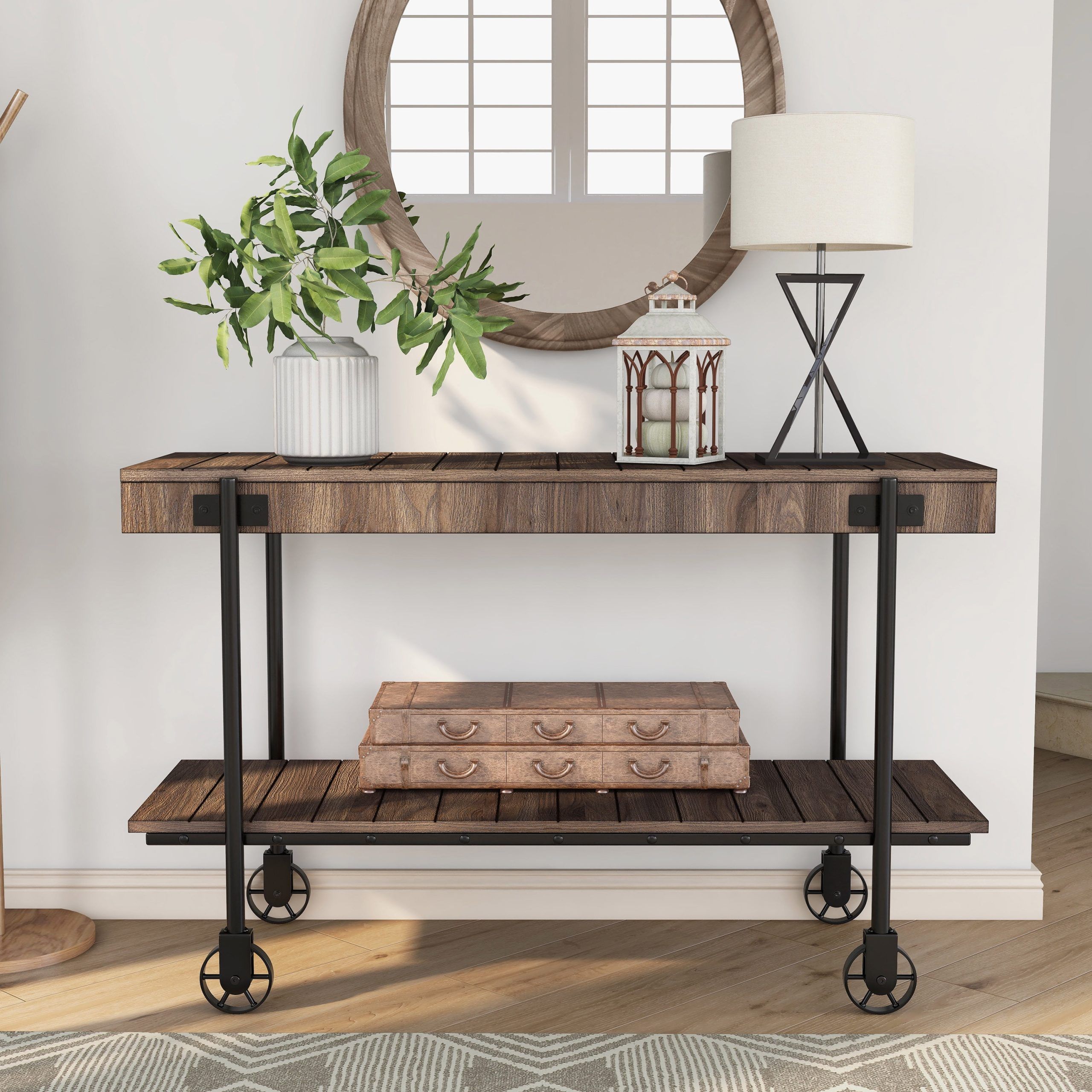 Free Shipping! Furniture Of America Russe 1-Shelf Sofa Table Wood ... in How to Choose the Right 1-Shelf Console for Your Living Space