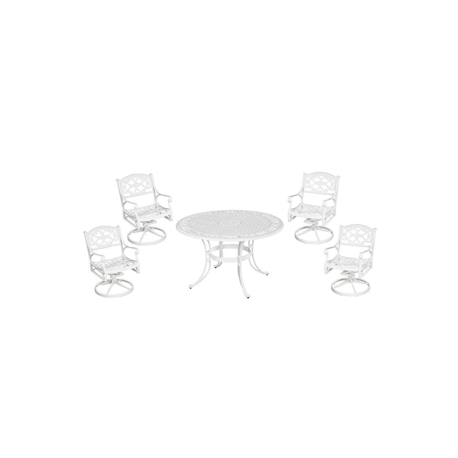Free Shipping! Homestyles Sanibel 5-Piecee Aluminum Outdoor Dining Set ... throughout Creating an Inviting Outdoor Space with the Kent Weave Dining Set