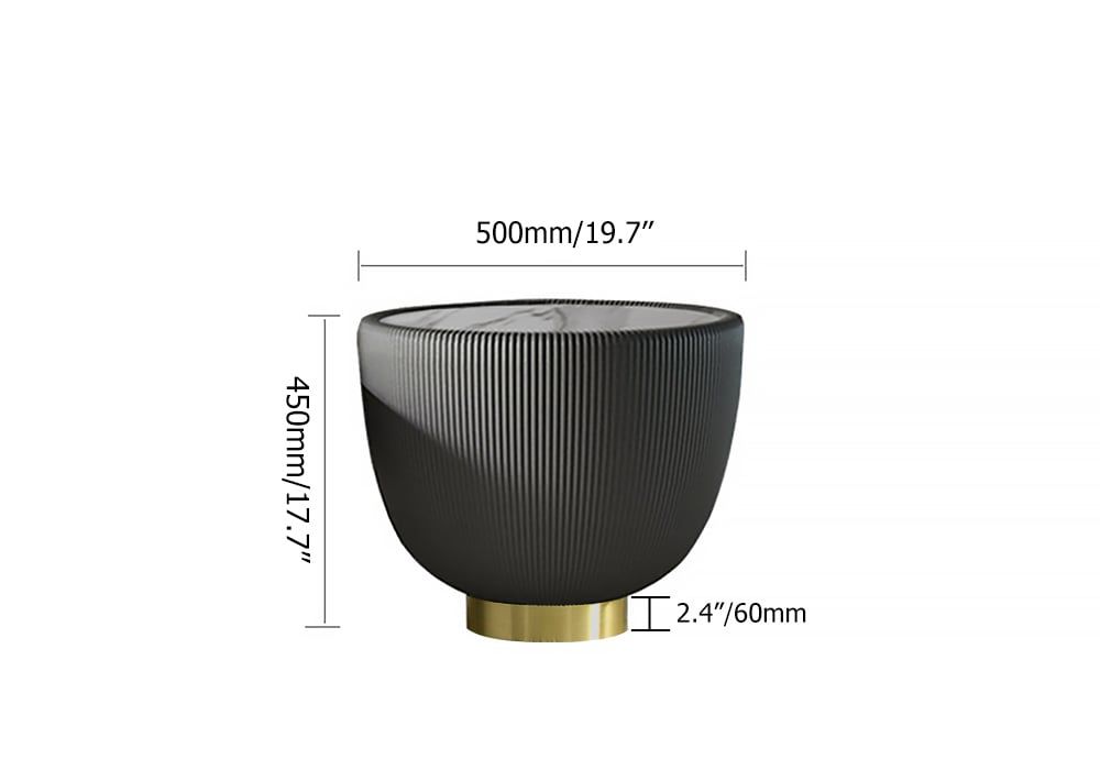 Free Shipping On Modern Beige & Gray Drum Sintered Stone Round Pu ... throughout Creating Cozy Ambiance with a Sintered Stone Coffee Table
