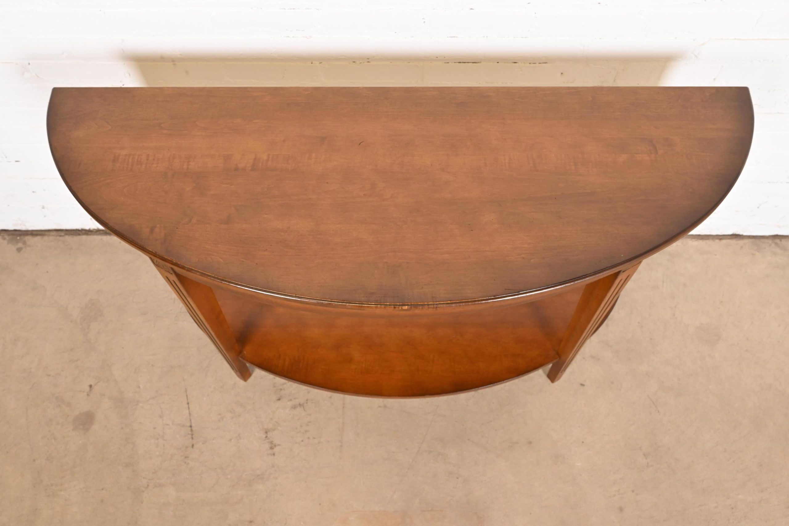 French Country Maple Demilune Console Table Or Sofa Table For Sale At ... regarding Demilune Sofa Tables Uncovering Their Versatility and Charm