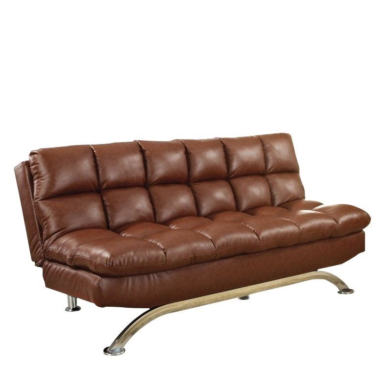 Furniture Of America Preston Faux Leather Tufted Sleeper Sofa Bed In ... within Pretson Sofa Bed