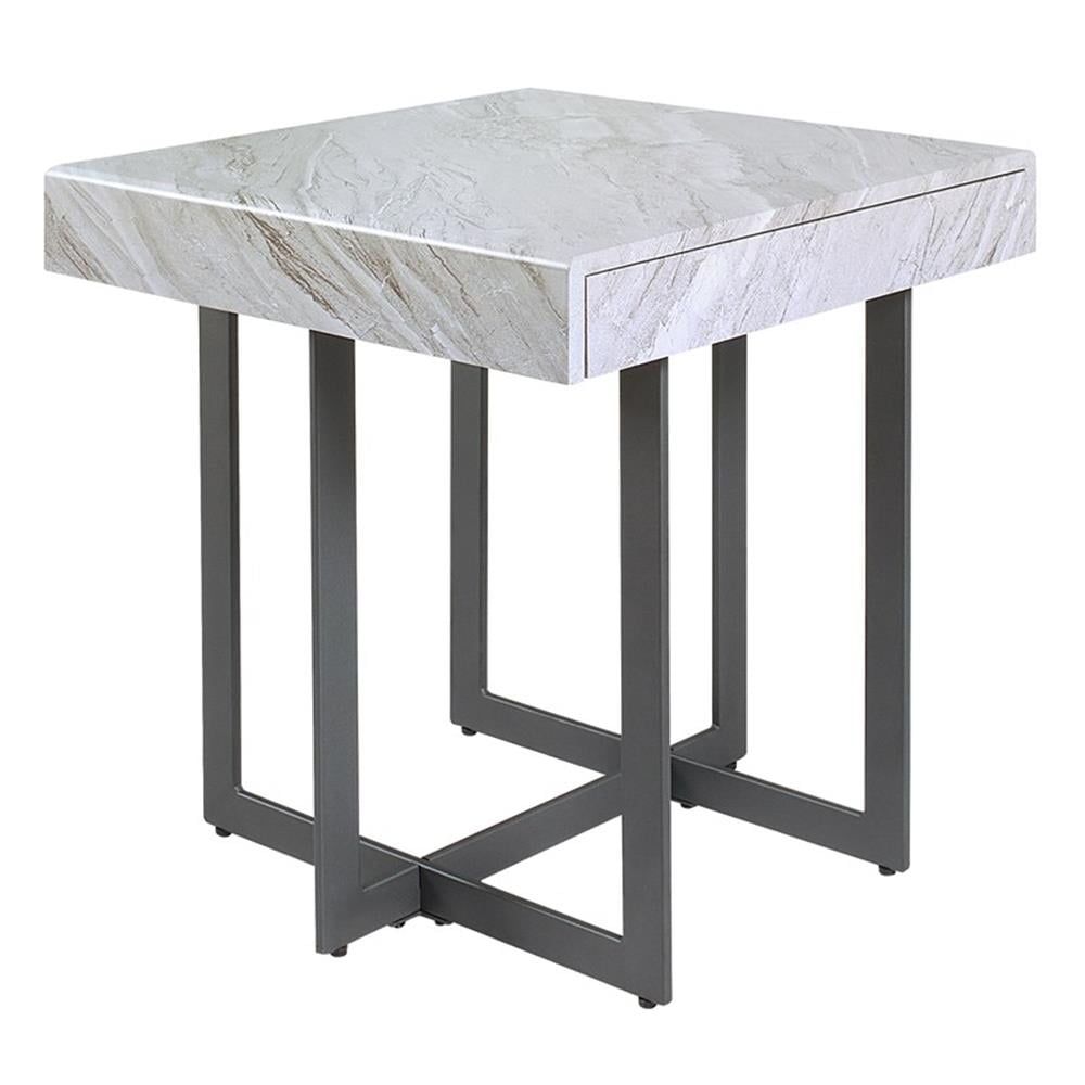 Furniture Of America Vasket Contemporary Metal 1-Drawer End Table In ... with Exploring the versatility of single drawer console tables in home design