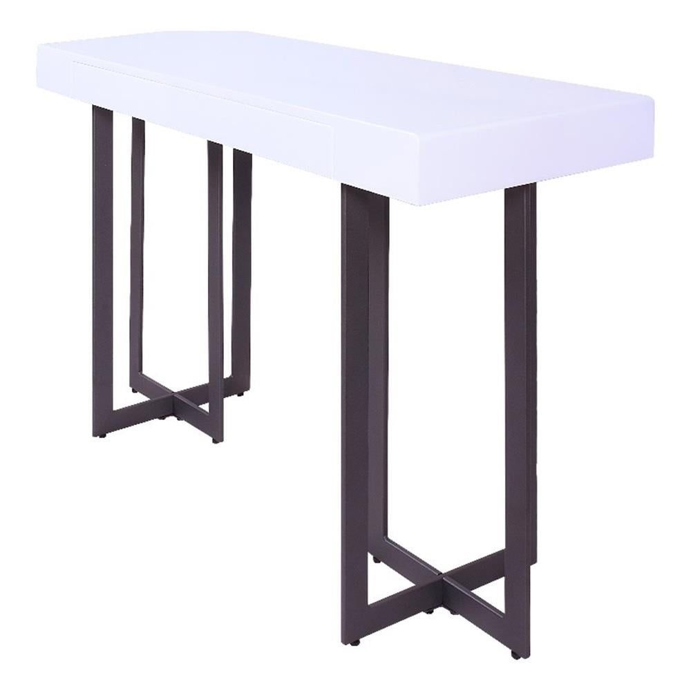 Furniture Of America Vasket Contemporary Metal 1-Drawer Sofa Table In ... with regard to Furniture Of America Vasket Contemporary Metal 1-Drawer Sofa Table In Gray