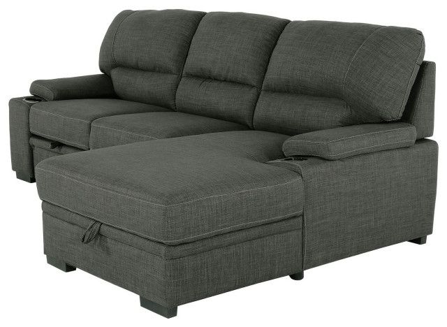 Gallo 2-Piece Sectional Sleeper Sofa With Storage - Transitional ... for Gallo 2-Piece Sectional Sleeper Sofa With Storage