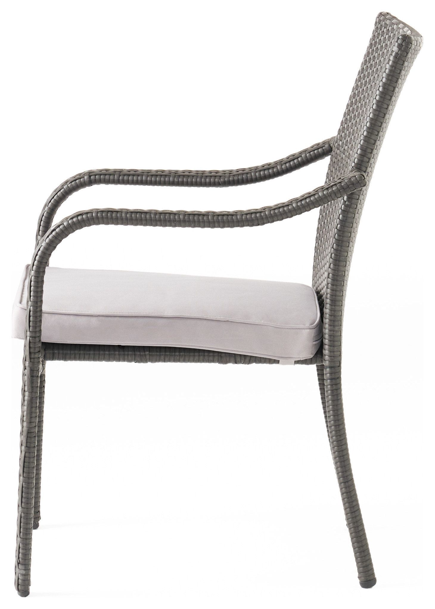 Gdf Studio 5-Piece Kadelyn Outdoor Gray Wicker Dining Set - Tropical ... throughout Designing Your Perfect Patio A Guide to Styling the Blake Wicker Set