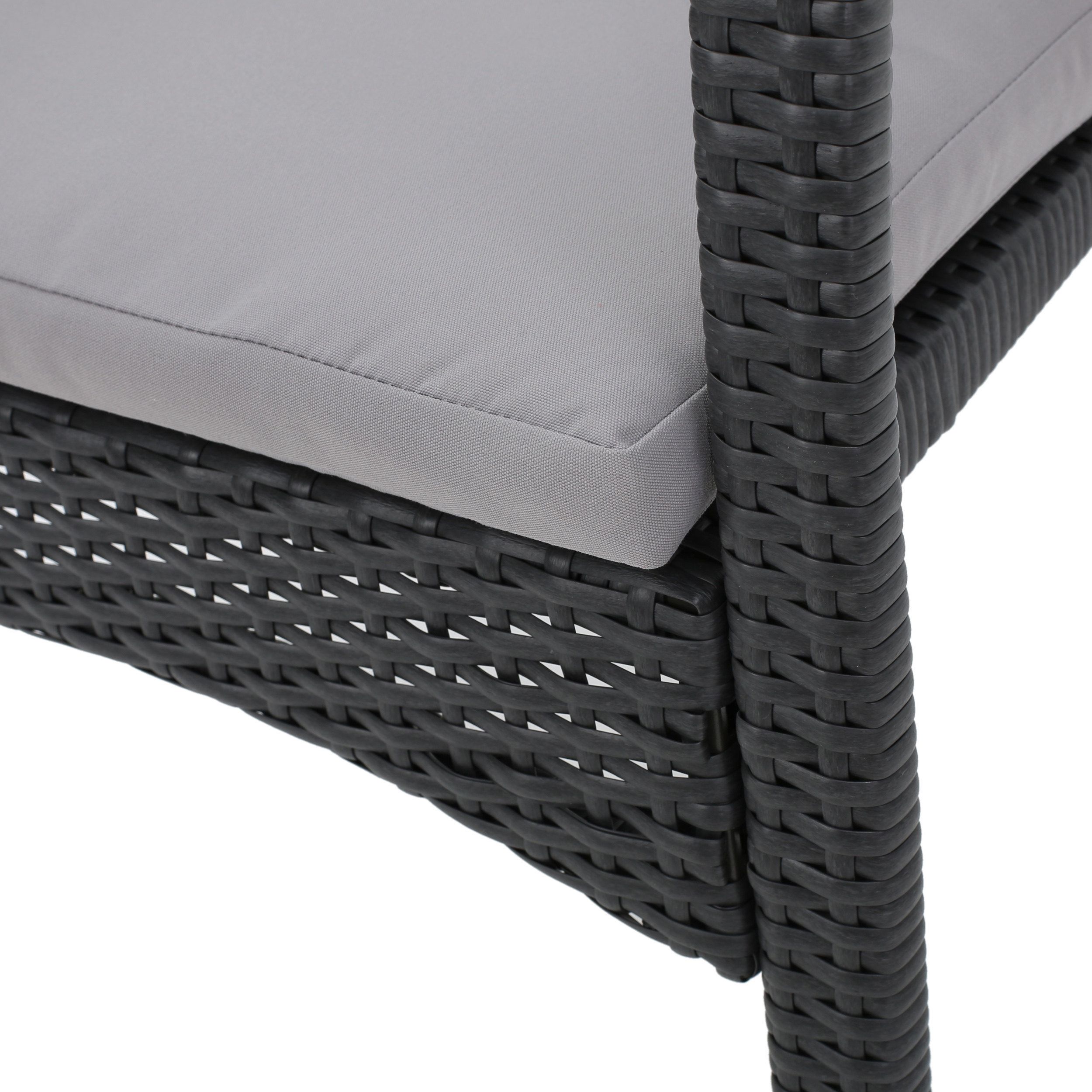 Gdf Studio 5-Piece Oxford Outdoor Gray Wicker Dining With Cushions Set ... with Gdf Studio 5-Piece Blake Outdoor Wicker Dining With Cushions Set