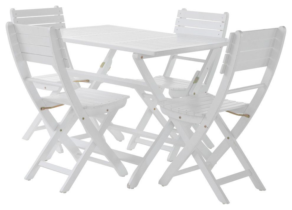 Gdf Studio 5-Piece Vicaro Outdoor Acacia Wood Foldable Dining Set ... within Understanding the durability of GDF Studio Vicaro outdoor dining furniture