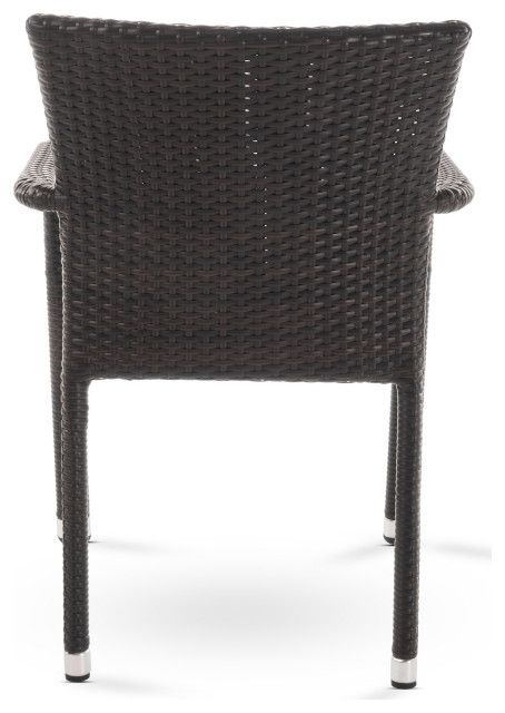 Gdf Studio 6-Piece Truda Outdoor Stacking Multi-Wicker And Concrete Dining Set - Tropical ... inside Achieving Outdoor Serenity with the Cecilia Dining Set