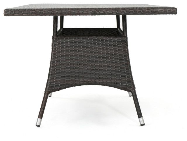 Gdf Studio 7-Piece Carmela Outdoor Multibrown Pe Wicker Long Dining Set ... with regard to Gdf Studio 7-Piece Costa Multi-Brown Pe Wicker Outdoor Dining Set