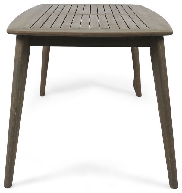 Gdf Studio 7-Piece Harvey Outdoor Acacia Wood Dining Set - Transitional ... with regard to Gdf Studio 7-Piece Justin Outdoor Acacia Wood Dining Set, Teak And Dark Gray