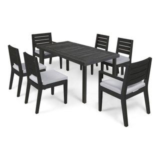 Gdf Studio 7-Piece Maddox Outdoor 6-Seater Acacia Wood Expandable ... throughout Transforming Your Patio The Practical Magic of the Maddox Expandable Set