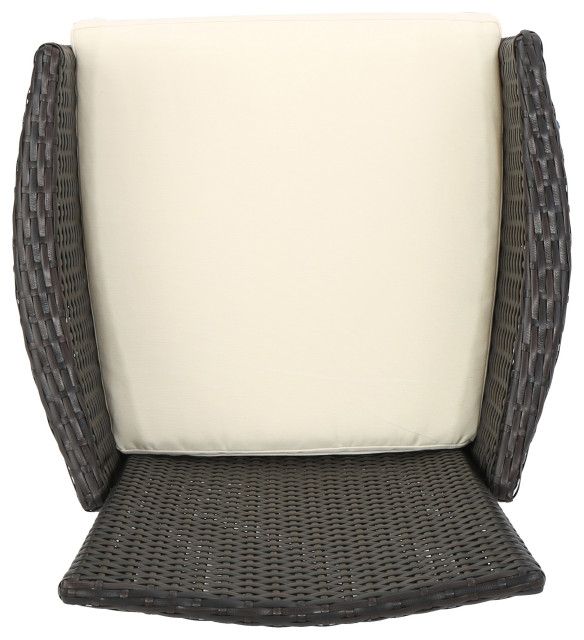 Gdf Studio 9-Piece Austin Outdoor Wood/Wicker Expandable Dining Set ... pertaining to Gdf Studio 9-Piece Coral Outdoor Wicker Dining Set, Multi-Brown/Creme