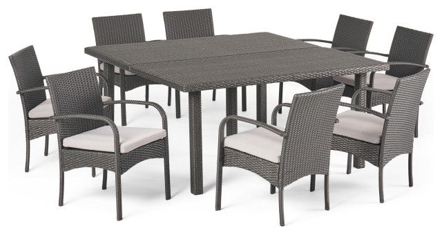 Gdf Studio 9-Piece Coral Outdoor Wicker Dining Set - Tropical - Outdoor ... for A Closer Look at the Design and Versatility of the GDF Studio Coral Dining Set