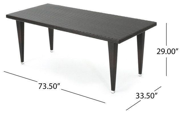 Gdf Studio 9-Piece Moorhouse Outdoor Multi-Brown Wicker Dining Set ... in A Closer Look at the Design and Versatility of the GDF Studio Coral Dining Set