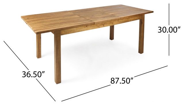 Gdf Studio 9-Piece Sakura Outdoor Wood Dining Set With Expandable ... pertaining to Creating Lasting Memories with Your GDF Studio Sakura Outdoor Dining Set