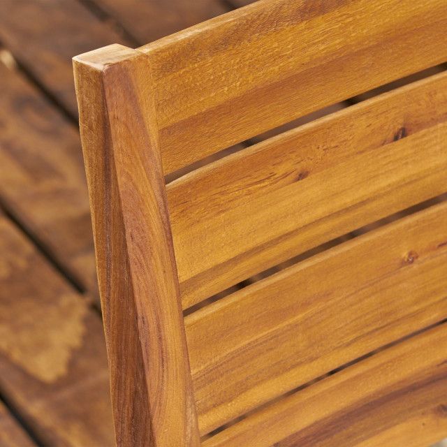 Gdf Studio Kemp Outdoor 6-Seat Wood Dining Set, Sandblast Natural ... inside Gdf Studio Kemp Outdoor 6-Seat Wood Dining Set, Sandblast Natural Stained/Beige