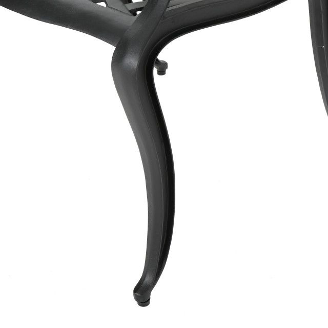Gdf Studio Marietta Outdoor 7-Piece Cast Aluminum Black Sand Dining Set - Mediterranean ... regarding Gdf Studio Marietta Outdoor 7-Piece Cast Aluminum Black Sand Dining Set