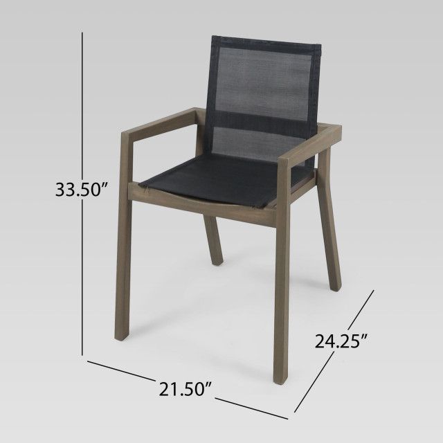 Gdf Studio Pitts Patio 6-Seater Oval Acacia Wood Dining Set With Mesh ... for How outdoor furniture materials affect long-term usability and appearance