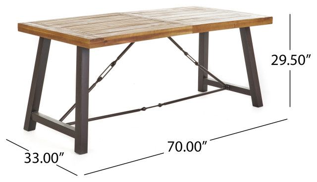 Gdf Studio Rosario Outdoor 3-Piece Acacia Wood Picnic Dining Set ... for Gdf Studio 3-Piece Valverde Outdoor Wood Picnic Dining Set