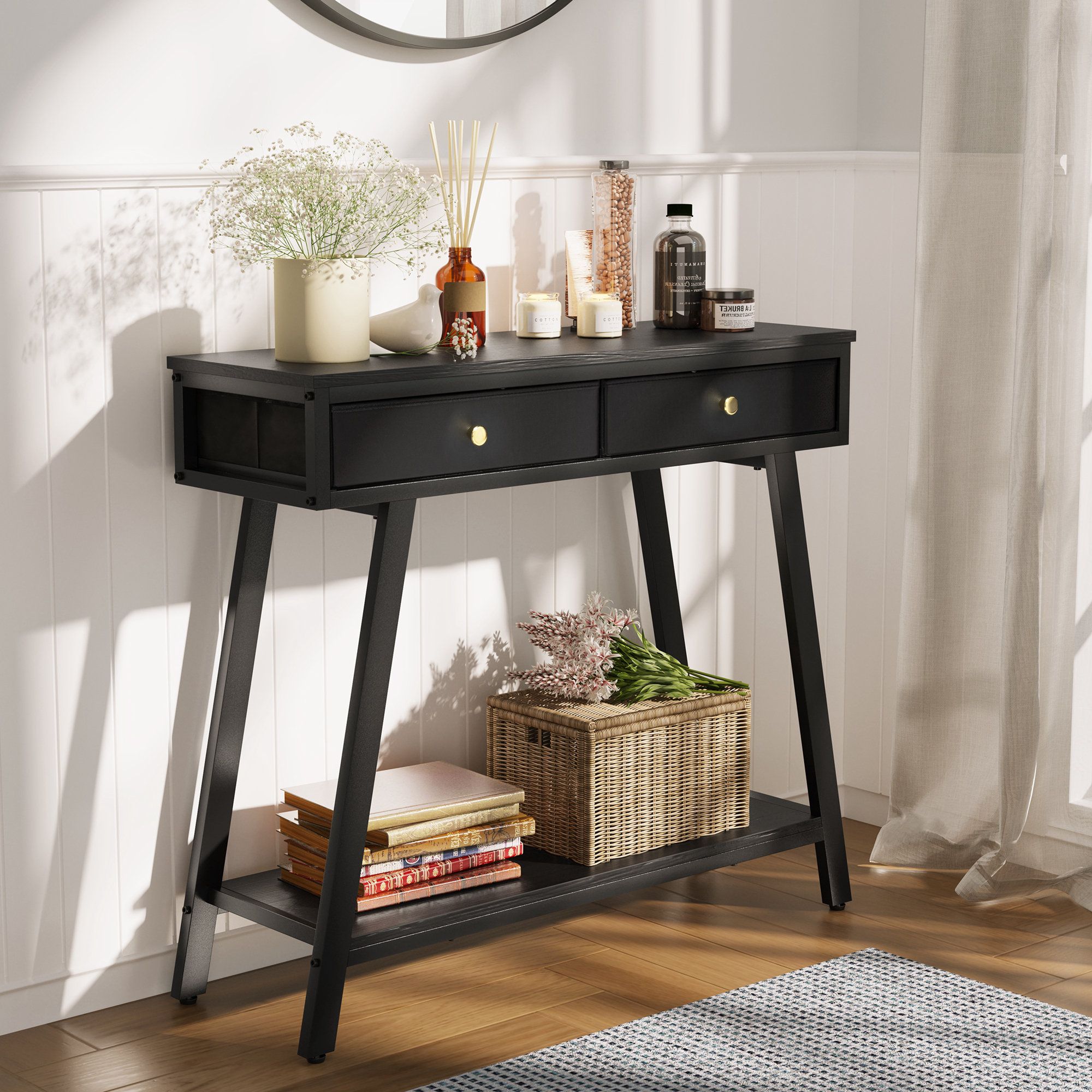 George Oliver Jamnis 35.4'' Console Table & Reviews | Wayfair for Colebrook 35" Console Table