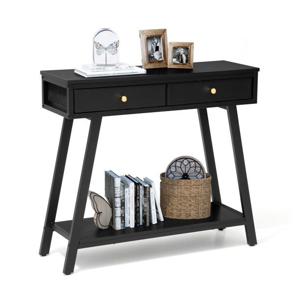George Oliver Jamnis 35.4'' Console Table & Reviews | Wayfair inside Design evolution and functionality of traditional console table craftsmanship