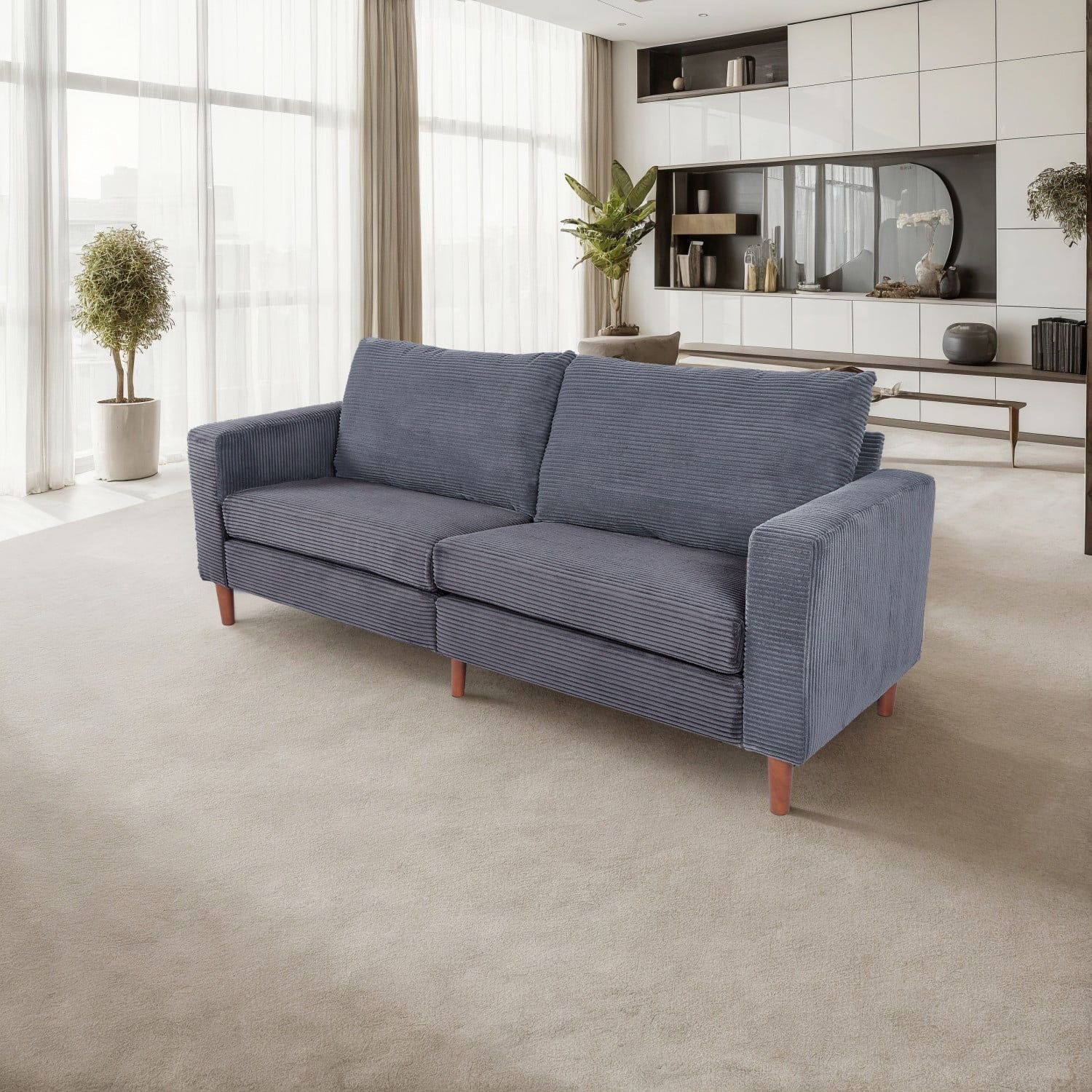 Gewnee Corduroy Loveseat Sofa - Extra Deep Seat - Walmart.com inside Understanding the Comfort and Functionality of Green Corduroy Sleeper Sofas