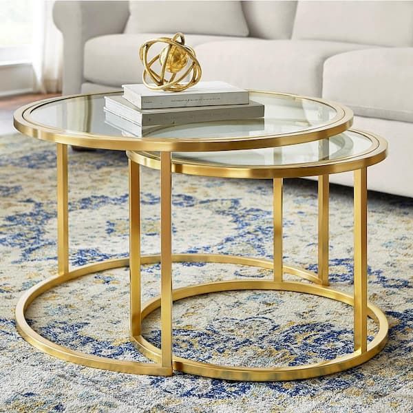 Glass End Table Set inside The evolution of nesting table design through Butler Specialty's Lenny line