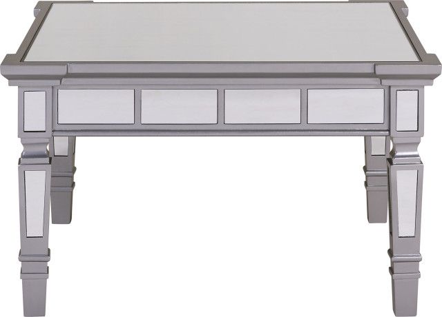 Glenview Square Mirrored Cocktail Table - Traditional - Coffee Tables ... throughout How to Style Your Glenview Glam Mirrored Console Table with Matte Silver Accents